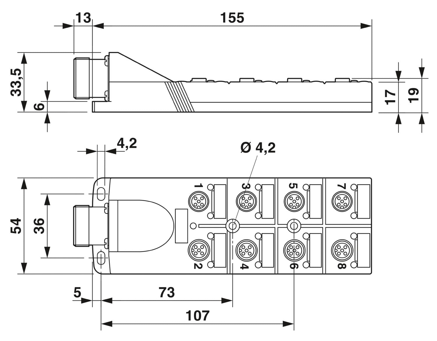 Phoenix Contact SACB-8/16-L-M23 180 Distributor Box - 1692721 Phoenix Contact - BNR Industrial Automation