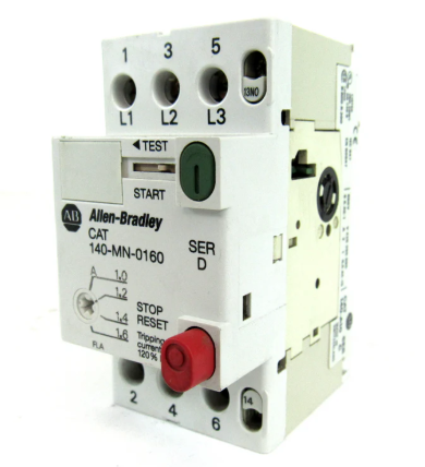 Allen-Bradley Starter Motor Protector, 3 Pole, 1-1.6A, DIN-Rail Mount - 140-MN-0160 Allen-Bradley - BNR Industrial Automation