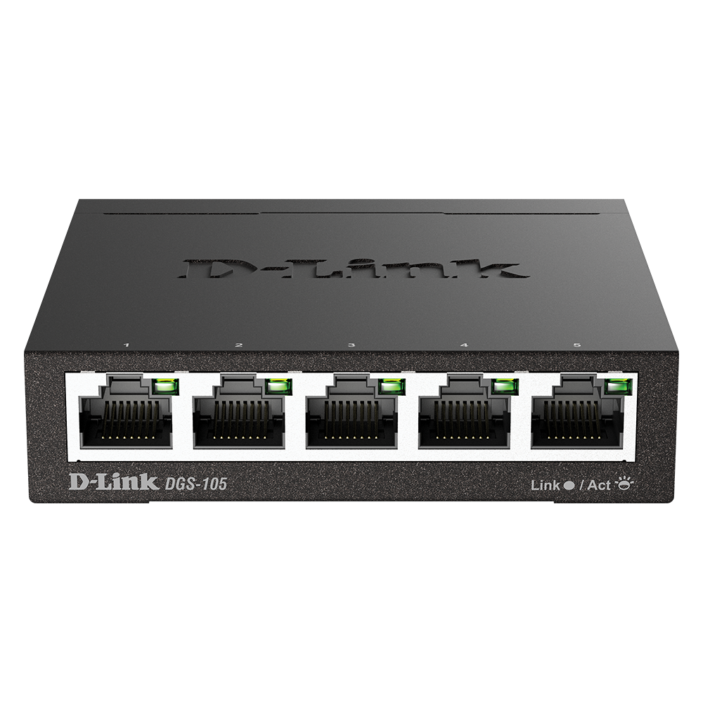 D-Link 5-Port Gigabit Desktop Switch (Metal Housing) - DGS-105 D-Link - BNR Industrial Automation