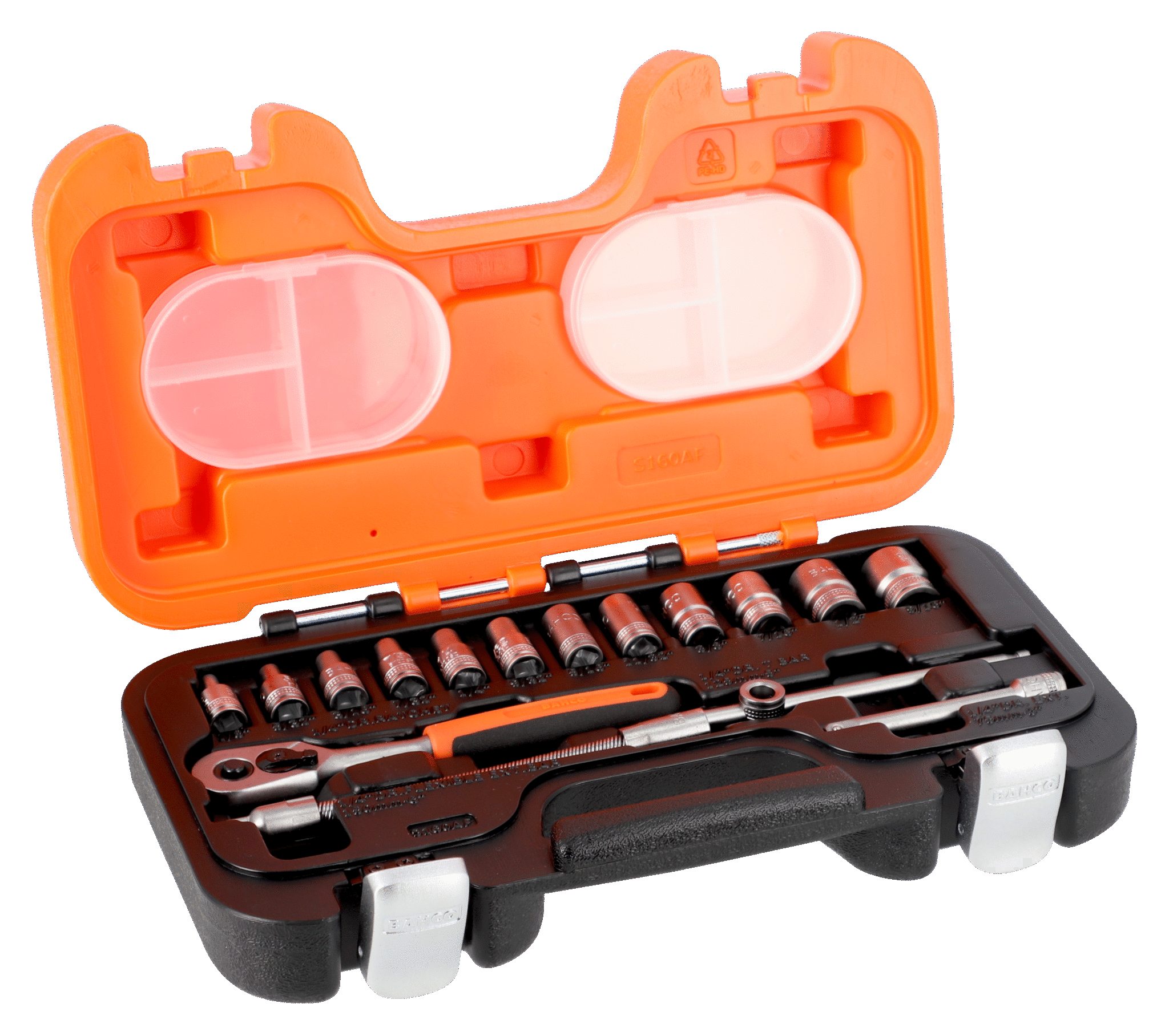 Bahco 16-Piece Imperial 1/4 in Standard Socket Set with Ratchet, 6 point - S160AF Bahco - BNR Industrial Automation