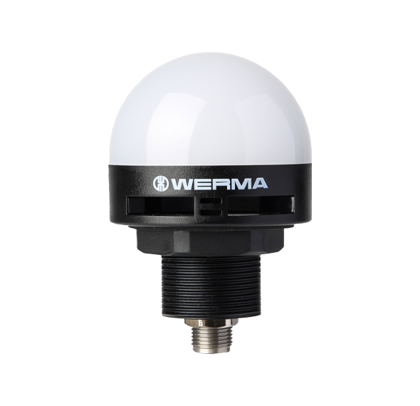 WERMA MC55 Series 240 LED Installation Beacon with up to 7 colours, Optional: Buzzer - UL approval, M12 Plug Werma Tricolour (RGY) 24VDC With Buzzer - BNR Industrial Automation