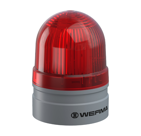 Werma EvoSIGNAL Series Mini TwinLIGHT Permanent/Flashing LED Beacon 12VAC/DC, 24VAC/DC or 115-230VAC Beacon Werma Red 12VAC/DC - BNR Industrial Automation