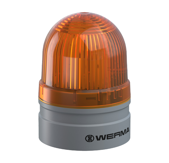 Werma EvoSIGNAL Series Mini TwinLIGHT Permanent/Flashing LED Beacon 12VAC/DC, 24VAC/DC or 115-230VAC Beacon Werma Yellow 12VAC/DC - BNR Industrial Automation