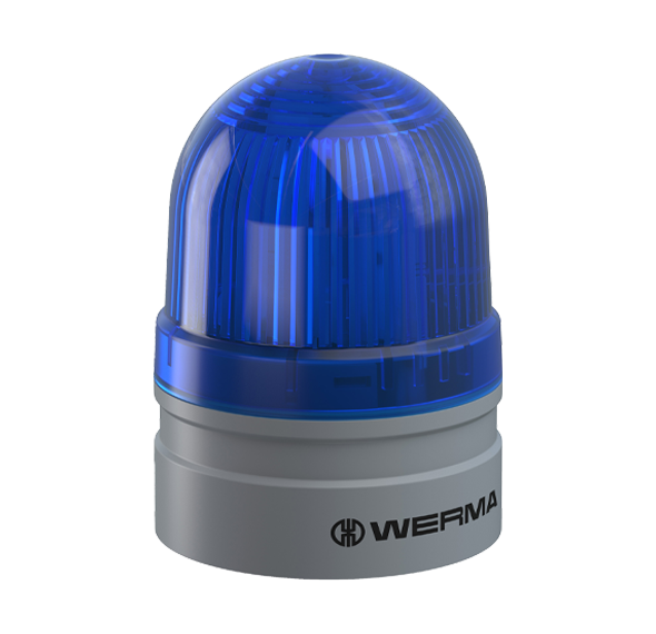 Werma EvoSIGNAL Series Mini TwinLIGHT Permanent/Flashing LED Beacon 12VAC/DC, 24VAC/DC or 115-230VAC Beacon Werma Blue 12VAC/DC - BNR Industrial Automation