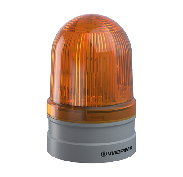 Werma EvoSIGNAL Series Midi TwinLIGHT Permanent/Flashing LED Beacon 12/24VAC/DC or 115-230VAC Beacon Werma Yellow 12/24VAC/DC - BNR Industrial Automation