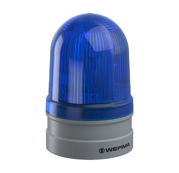 Werma EvoSIGNAL Series Midi TwinLIGHT Permanent/Flashing LED Beacon 12/24VAC/DC or 115-230VAC Beacon Werma Blue 12/24VAC/DC - BNR Industrial Automation