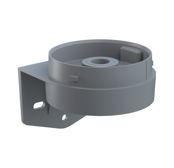 Werma Midi Mounting Adapter Accessories, Base and Wall Mount Beacon Werma Midi angle cable gland GY - 261.700.06 - BNR Industrial Automation