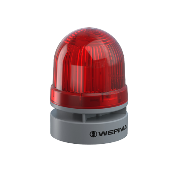 Werma EvoSIGNAL Series Mini TwinLIGHT Combi Permanent/Flashing LED Beacon/Sounder, 95dB, 12VAC/DC, 24VAC/DC or 115-230VAC Beacon Werma Red 12VAC/DC - BNR Industrial Automation