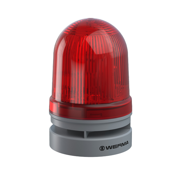 Werma EvoSIGNAL Series Midi TwinLIGHT Combi Permanent/Flashing LED Beacon/Sounder, 110dB, 12/24VAC/DC or 115-230VAC Beacon Werma Red 12/24VAC/DC - BNR Industrial Automation