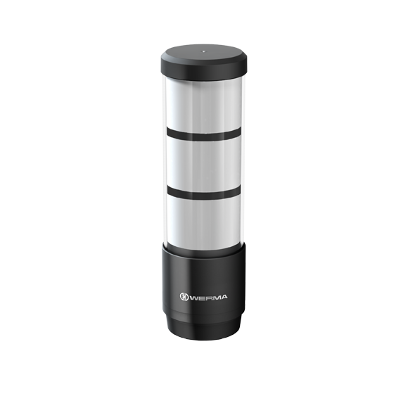 Werma LED Signal Tower RST 56, 2 to 5 Tier, with or without Buzzer, IP66/IP69K, M12 or Push-in Terminal Werma 3 Tier (Green/Yellow/Red) Without Buzzer Base/Tube Mounting (Push-in Terminal) - BNR Industrial Automation