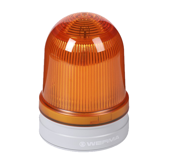 Werma D Series D120 Permanent/Flashing/Rotating LED Beacon/Sounder 24VDC, 100db Beacon Werma Yellow - BNR Industrial Automation
