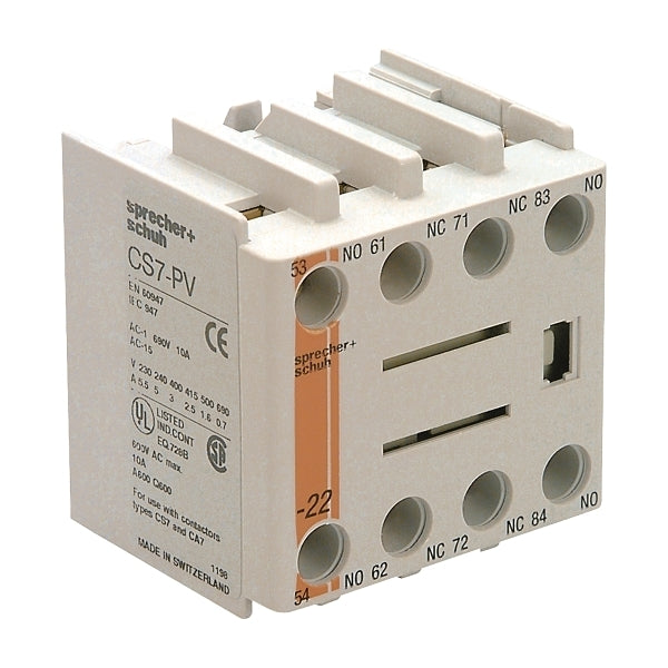 Sprecher + Schuh CS7-PV-04 Auxiliary Contact Sprecher + Schuh - BNR Industrial Automation