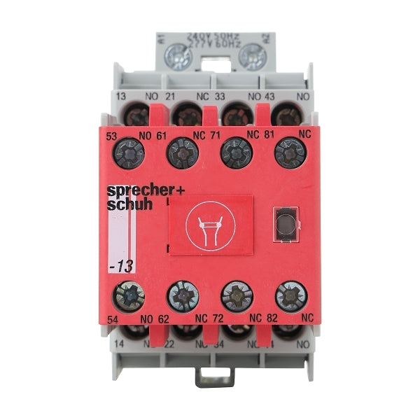 S+S CSS7 Safety Control Relay 240VAC Coil 4NO 4NC Contact Auxiliary - CSS7-44EC-240V50/277V60HZ Sprecher + Schuh - BNR Industrial Automation