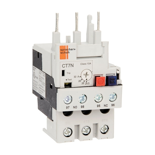 S+S CT7N Thermal Overload Relay 21 to 25A Direct Mount Manual or Auto Reset for CA7 30 and 37A - CT7N-37-C25 Sprecher + Schuh - BNR Industrial Automation