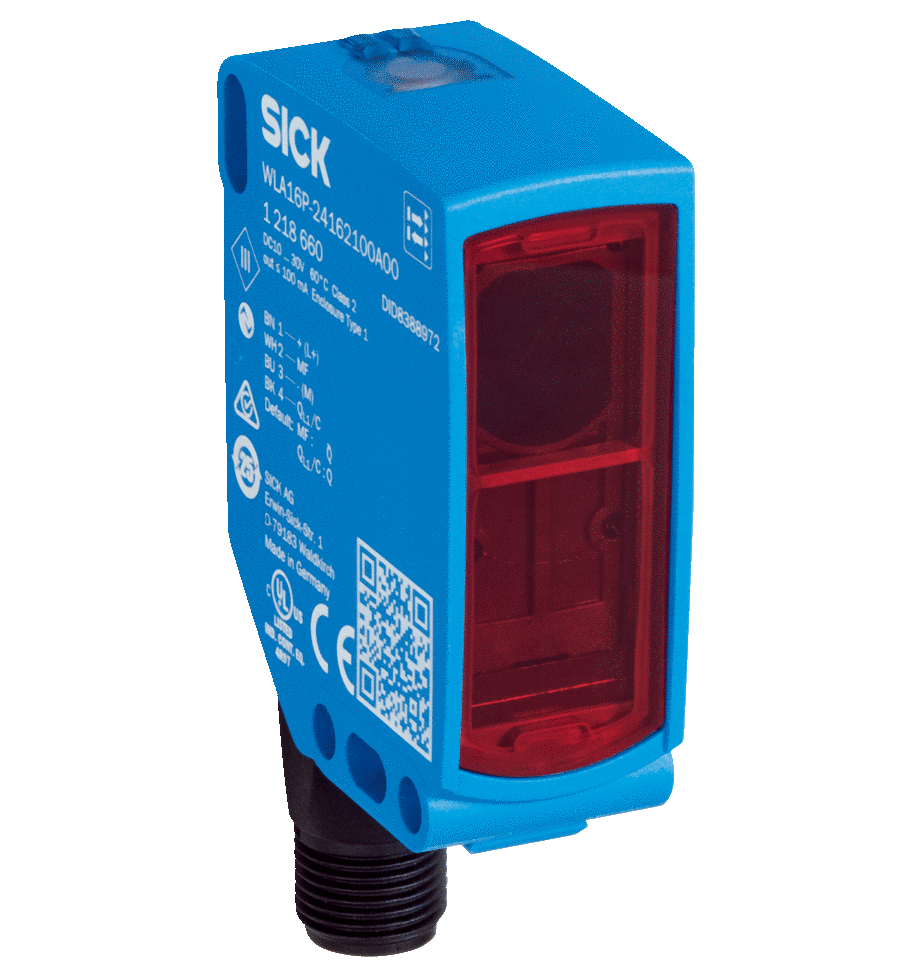 SICK SICK W16 Small Photoelectric Sensor - 0mm to 7000mm, up to 10000mm Reserve - M12 4 Pin Connector - 1218660 - BNR Industrial