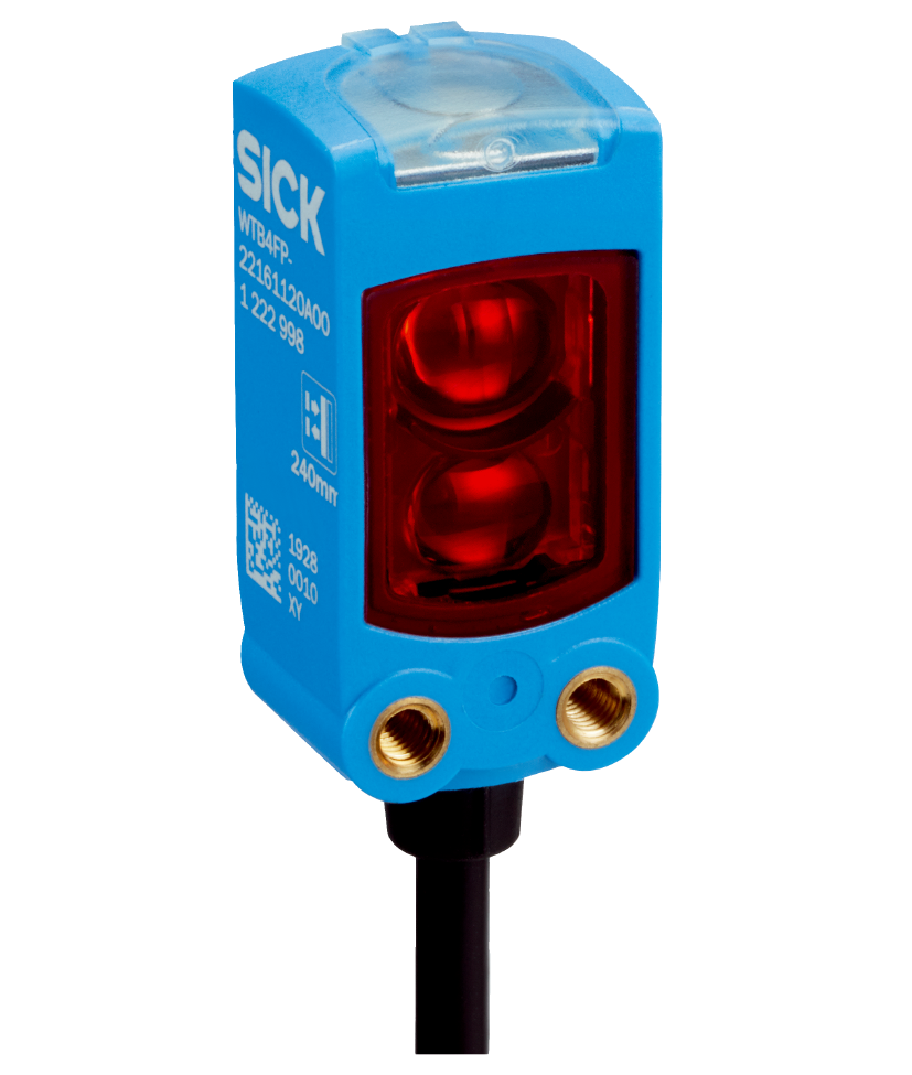 SICK SICK W4F Miniature Photoelectric Sensor - 0mm to 7000mm, up to 10000mm Reserve - 2m Lead - 1122376 - BNR Industrial