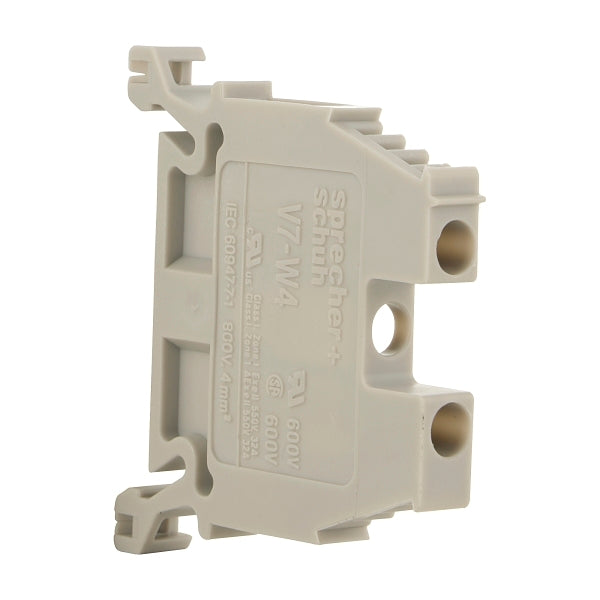 Sprecher and Schuh V7 Screw Connection Terminal 4mm 1 Level 2 Conductor Entries Grey, Pack of 50 - V7-W4 Sprecher + Schuh - BNR Industrial Automation