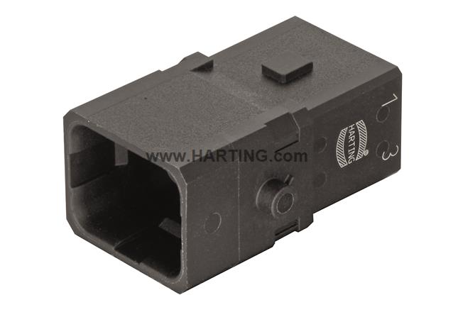 HARTING Han® 1A Insert 3+PE Shielded Crimp HARTING Male for locking lever - 09 10 002 2605 - BNR Industrial Automation