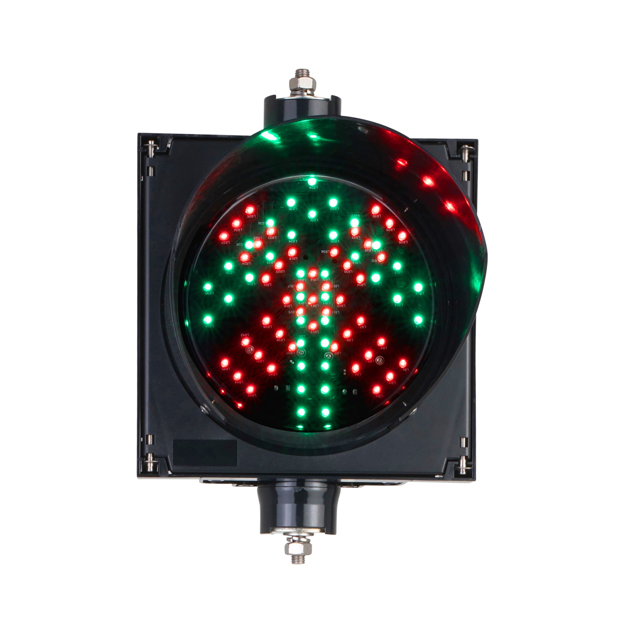 BNR BNR Single Aspect 200mm Lane Control LED Traffic Light IP55 12-24VDC or 85-265VAC - Red X and Green Arrow Combination - BNR Industrial