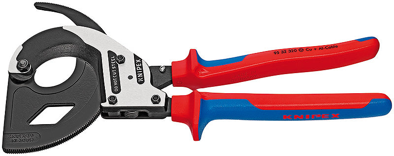 KNIPEX KNIPEX Cable Cutters, Ratchet Principle, 3 Stage - 95 32 320 - BNR Industrial