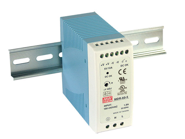MEAN WELL MDR-60 DIN Rail PSU Power Supplies Mean Well - BNR Industrial Automation