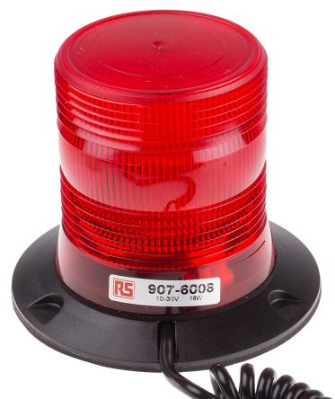 BNR 10-30VDC LED Red Flashing Strobe Beacon with Magnetic Base - BNR Industrial