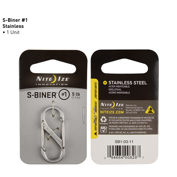 S-Biner - Stainless Steel Hardware Nite Ize Innovation #1 Stainless Steel - BNR Industrial Automation