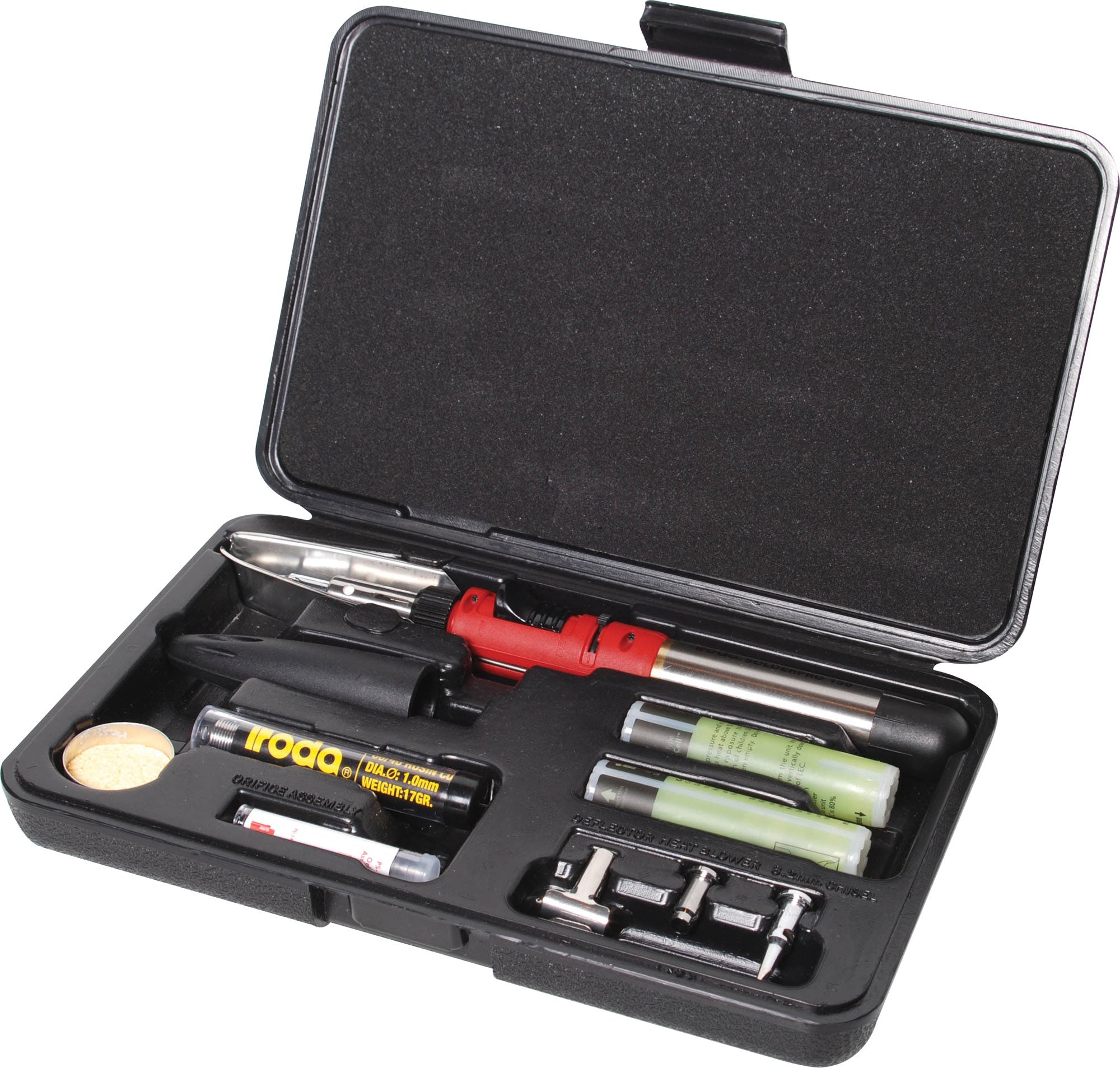 Iroda SOLDERPRO 120 Butane Gas Soldering Iron Kit – SP-120K, Silver, Taiwan