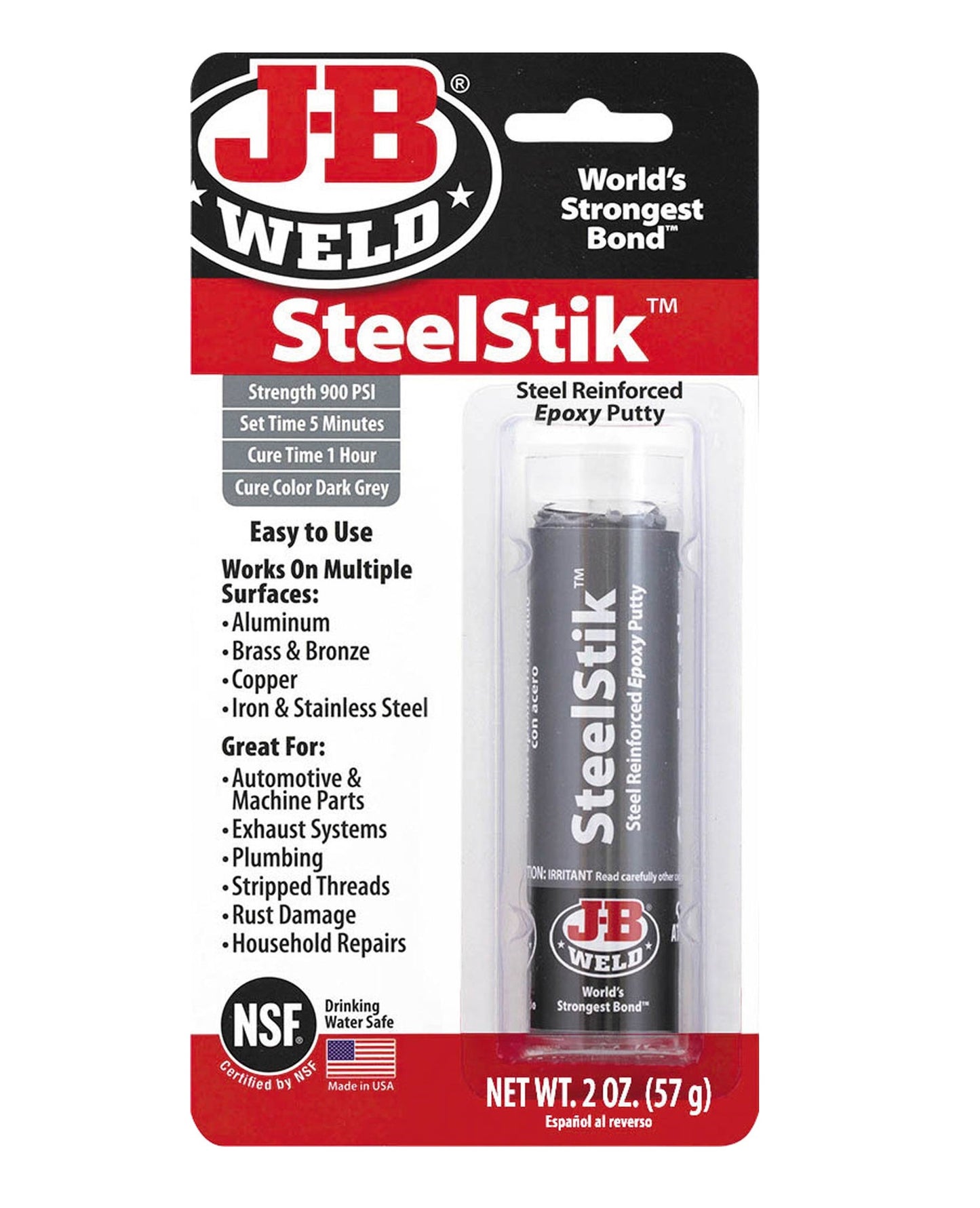 JB Weld SteelStik Epoxy Putty 57g Tube Glue Loctite - BNR Industrial Automation