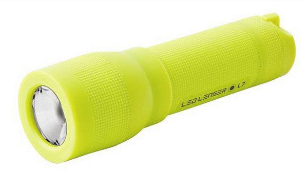 LED LENSER L7 Polycarbonate Advanced Focus Torch - Safety Yellow Flashlight LED LENSER - BNR Industrial Automation