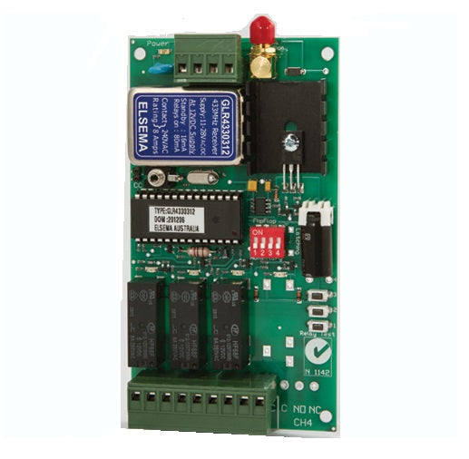 ELSEMA GLR43303, 3 Channel Gigalink™ Series 433MHz Receiver - 11-28VAC/DC in Wireless ELSEMA - BNR Industrial Automation