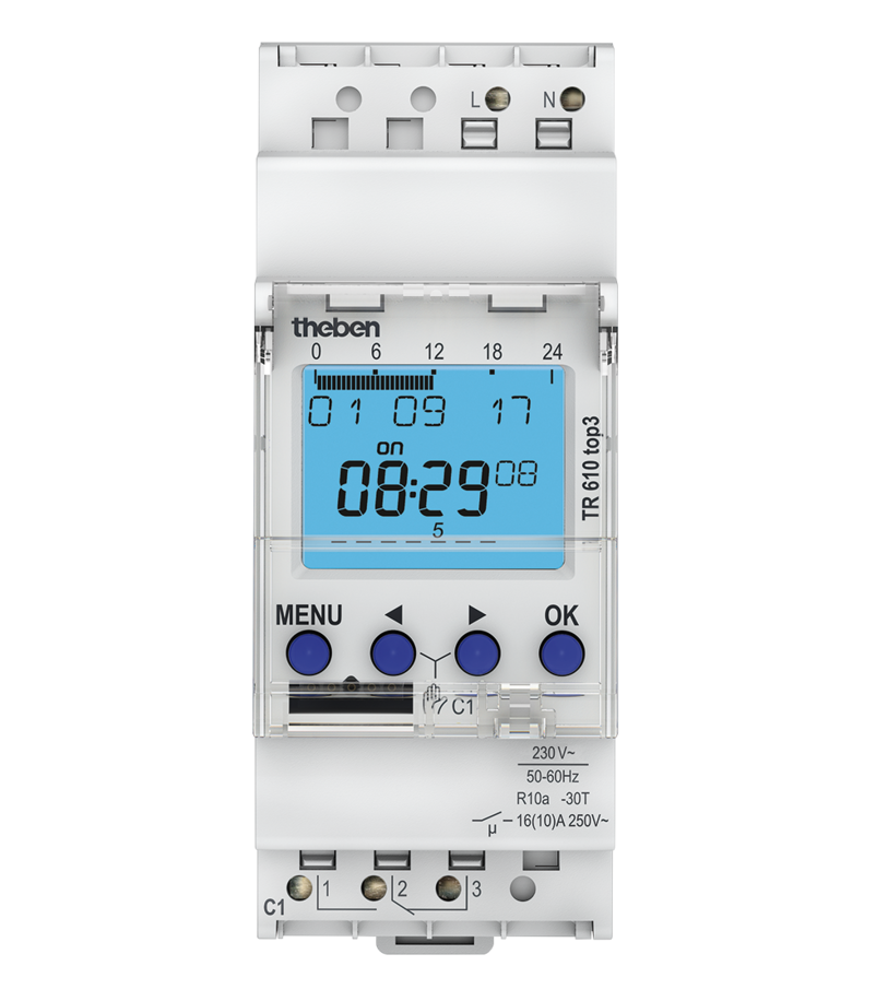 theben theben TR610 top3 Digital time switch with weekly program - 6100130 - BNR Industrial
