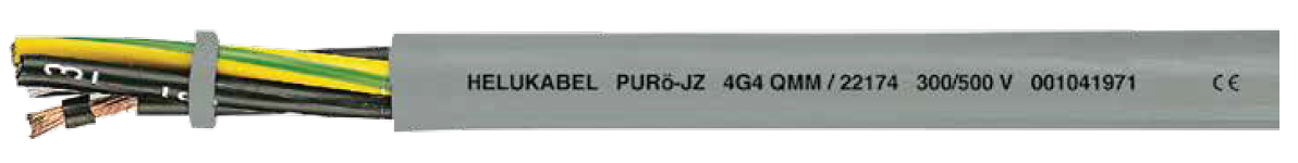 HELUKABEL HELUKABEL PURö-JZ PUR Control Cable, Oil Resistant, Flame Resistant - BNR Industrial