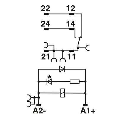 Phoenix Contact RIF-1-RPT-LDP-12DC/1X21 - 1CO 12VDC Relay module Phoenix Contact - BNR Industrial Automation