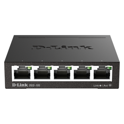 D-Link 5-Port Gigabit Desktop Switch (Metal Housing) - DGS-105 D-Link - BNR Industrial Automation