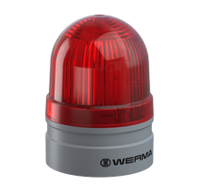 Werma EvoSIGNAL Series Mini TwinLIGHT Permanent/Flashing LED Beacon 12VAC/DC, 24VAC/DC or 115-230VAC Beacon Werma Red 12VAC/DC - BNR Industrial Automation