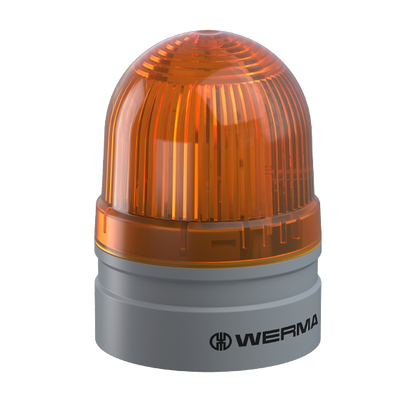 Werma EvoSIGNAL Series Mini TwinLIGHT Permanent/Flashing LED Beacon 12VAC/DC, 24VAC/DC or 115-230VAC Beacon Werma Yellow 12VAC/DC - BNR Industrial Automation