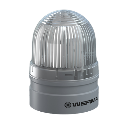 Werma EvoSIGNAL Series Mini TwinLIGHT Permanent/Flashing LED Beacon 12VAC/DC, 24VAC/DC or 115-230VAC Beacon Werma Clear 12VAC/DC - BNR Industrial Automation