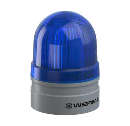 Werma EvoSIGNAL Series Mini TwinLIGHT Permanent/Flashing LED Beacon 12VAC/DC, 24VAC/DC or 115-230VAC Beacon Werma Blue 12VAC/DC - BNR Industrial Automation