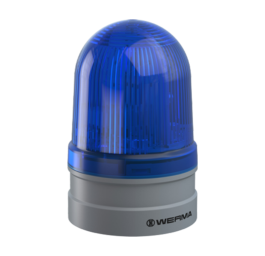 Werma EvoSIGNAL Series Midi TwinLIGHT Permanent/Flashing LED Beacon 12/24VAC/DC or 115-230VAC Beacon Werma Blue 12/24VAC/DC - BNR Industrial Automation