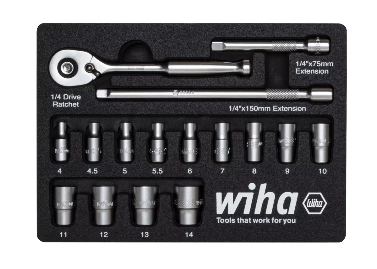 Wiha Ratel Set Wiha Ratchet wrench set, 1/4