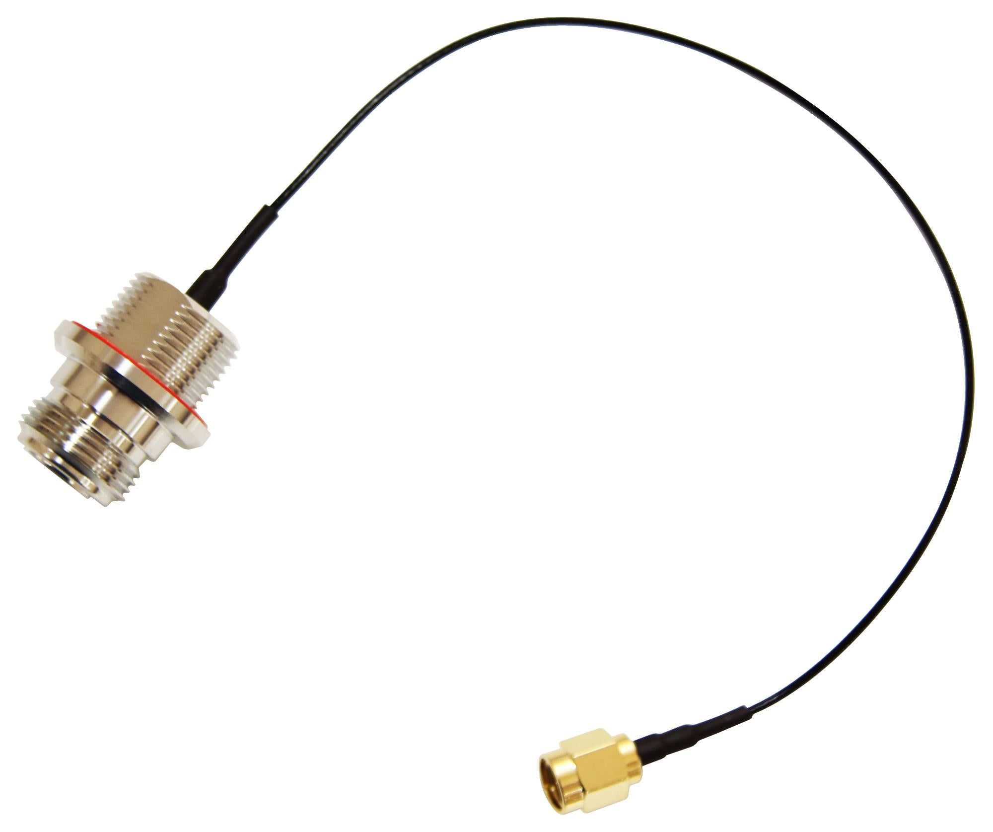 RF Coaxial Cable Assembly, IP67 Rear-Lock N' Type B/H JackSMA Plug, 20 ...