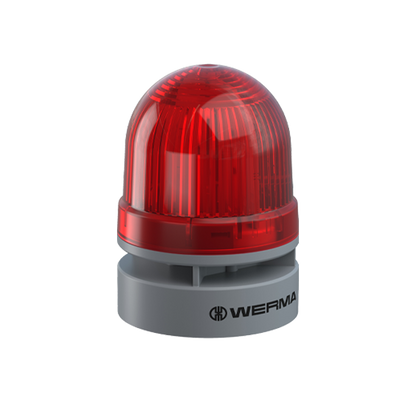 Werma EvoSIGNAL Series Mini TwinLIGHT Combi Permanent/Flashing LED Beacon/Sounder, 95dB, 12VAC/DC, 24VAC/DC or 115-230VAC Beacon Werma Red 12VAC/DC - BNR Industrial Automation