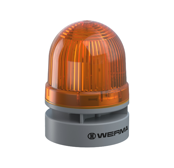 Werma EvoSIGNAL Series Mini TwinLIGHT Combi Permanent/Flashing LED Beacon/Sounder, 95dB, 12VAC/DC, 24VAC/DC or 115-230VAC Beacon Werma Yellow 12VAC/DC - BNR Industrial Automation