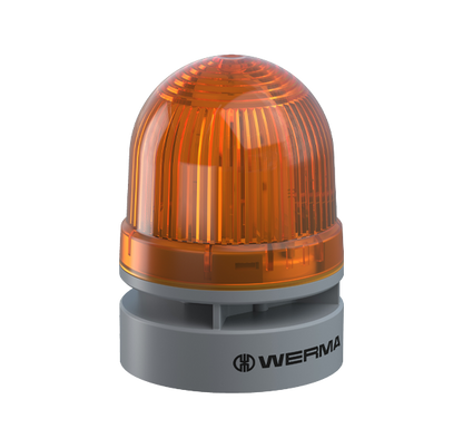Werma EvoSIGNAL Series Mini TwinLIGHT Combi Permanent/Flashing LED Beacon/Sounder, 95dB, 12VAC/DC, 24VAC/DC or 115-230VAC Beacon Werma Yellow 12VAC/DC - BNR Industrial Automation