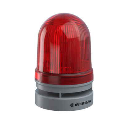 Werma EvoSIGNAL Series Midi TwinLIGHT Combi Permanent/Flashing LED Beacon/Sounder, 110dB, 12/24VAC/DC or 115-230VAC Beacon Werma Red 12/24VAC/DC - BNR Industrial Automation
