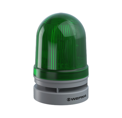 Werma EvoSIGNAL Series Midi TwinLIGHT Combi Permanent/Flashing LED Beacon/Sounder, 110dB, 12/24VAC/DC or 115-230VAC Beacon Werma Green 12/24VAC/DC - BNR Industrial Automation