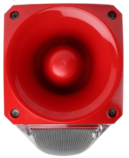 Klaxon Nexus 110 Sounder/Beacon - Xenon or LED Beacon - 116dB (max); 110dB (typical) Sounder/Beacon Klaxon 10-60VDC Clear Xenon - BNR Industrial Automation