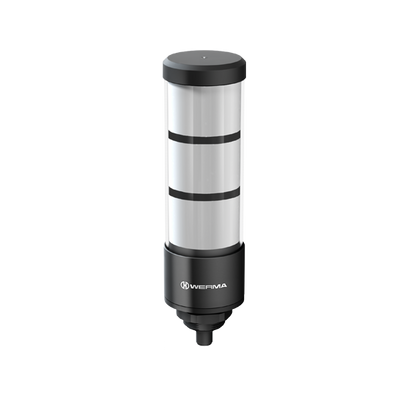 Werma LED Signal Tower RST 56, 2 to 5 Tier, with or without Buzzer, IP66/IP69K, M12 or Push-in Terminal Werma 3 Tier (Green/Yellow/Red) Without Buzzer Installation Mouting (M12 Connector) - BNR Industrial Automation
