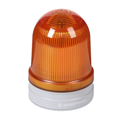 Werma D Series D120 Permanent/Flashing/Rotating LED Beacon 24VDC Beacon Werma Yellow - BNR Industrial Automation